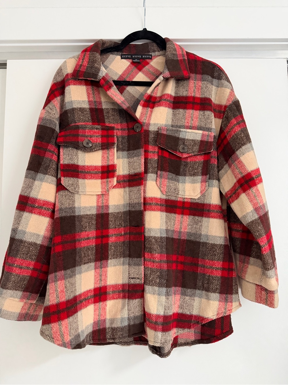 HYFVE Plaid Shacket